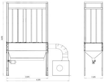 Filter unit ADAMIK FT 6103 LS dimensions