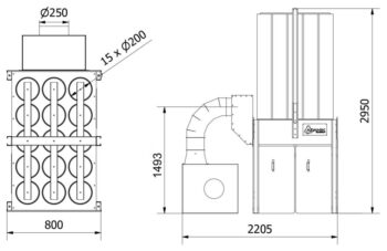 Filter unit ADAMIK FT 616 dimensions
