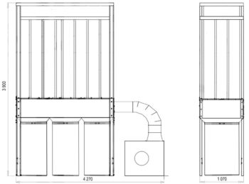 Filter unit ADAMIK FT 651 4kW dimensions